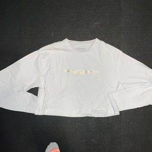 Alphalete Crop Long Sleeve T-Shirt. Medium. White. New. Never worn